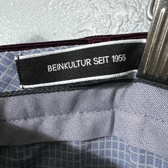 NWOT HILTL Men’s Maroon Corduroy Pants Flat Front Trousers Sz 42x31 Work Travel - Picture 4 of 7